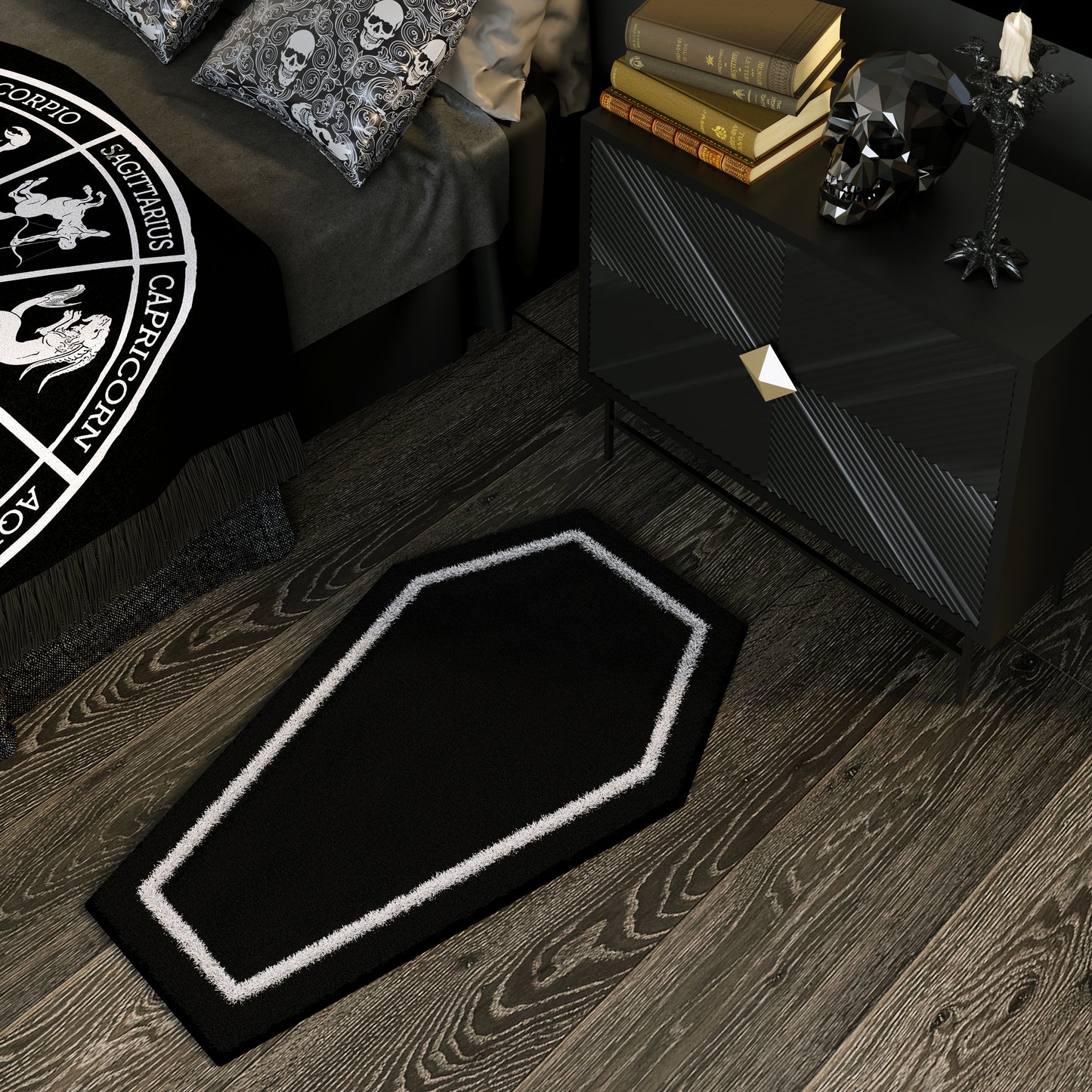 Gothic rug goth decor