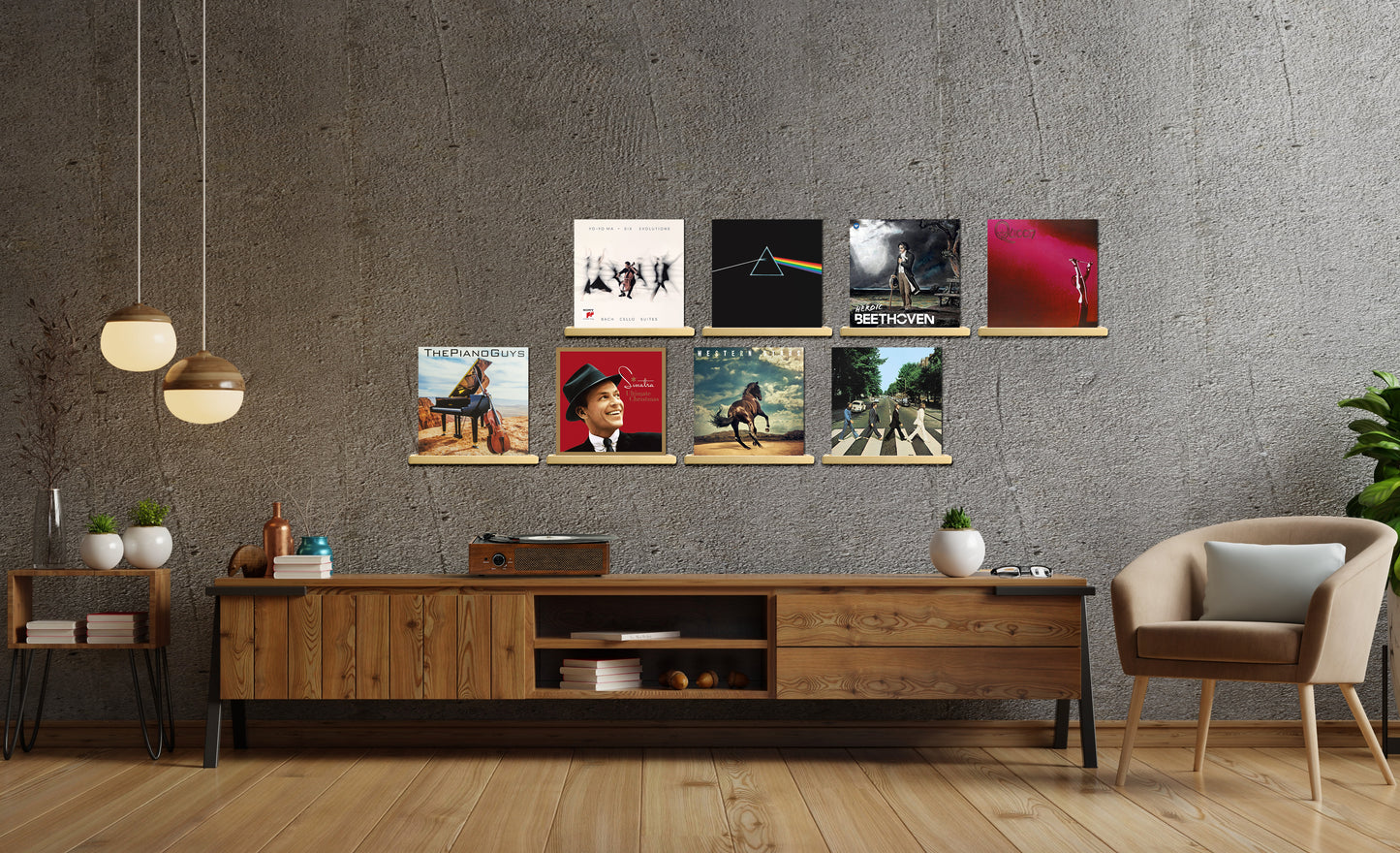 Record Display Shelves