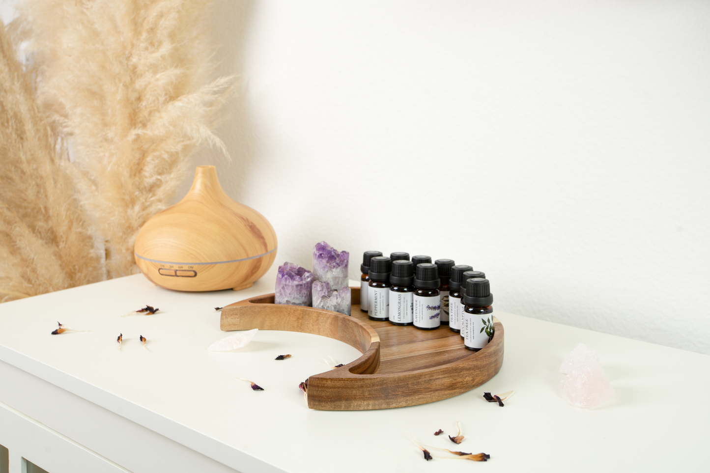 crystal holder tray moon