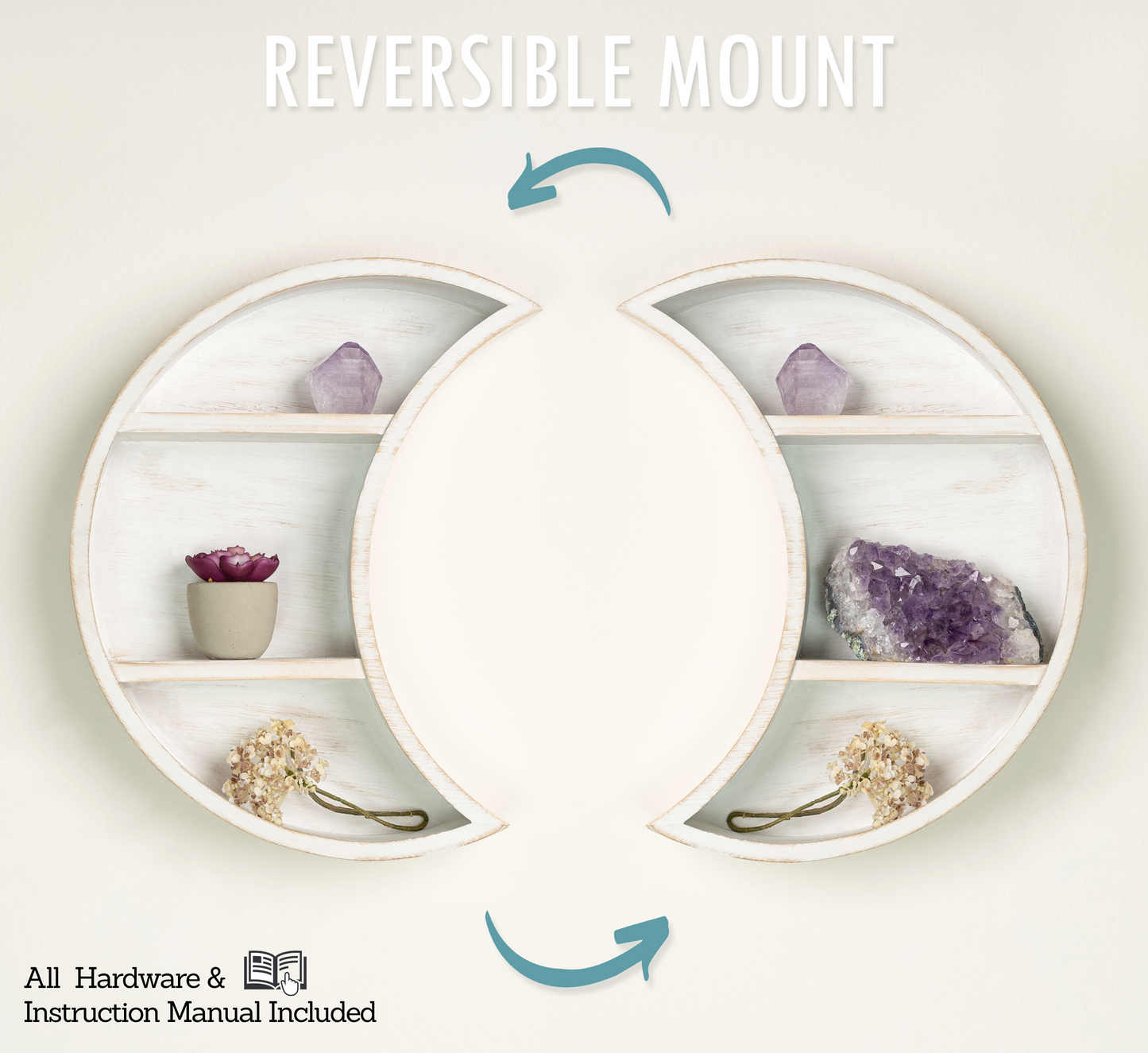 white crystal moon shelf