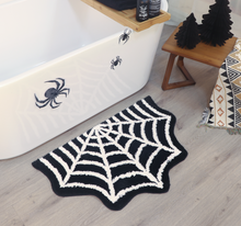 Load image into Gallery viewer, Spider Web Bath Mat Halloween Rug Gothic Spider Rug
