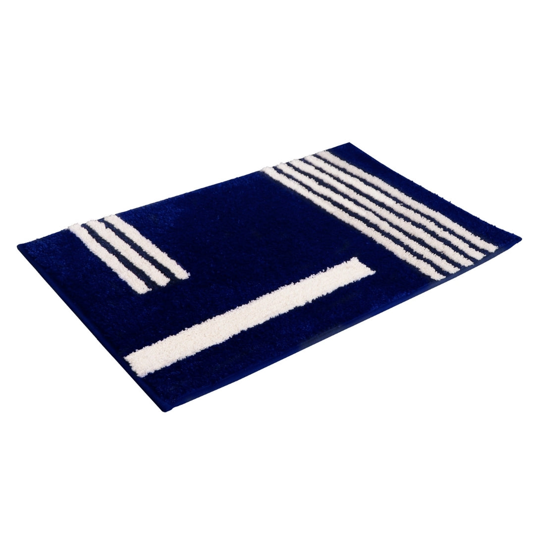 Royal Blue Linea 3-Piece Bath Mat Bundle — Runner + 2 Standard Mats