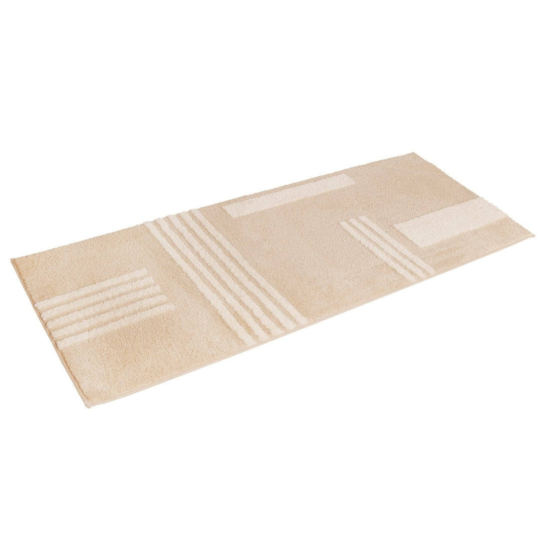 Natural/Beige Linea 2-Piece Bath Mat Bundle — Runner + 1 Standard Mat