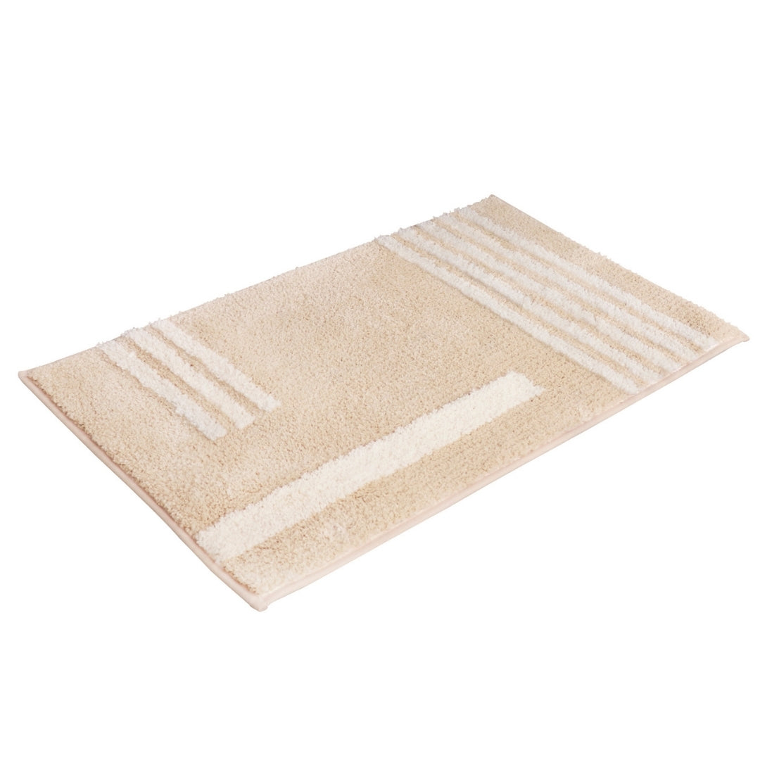 Natural/Beige Linea 2-Piece Bath Mat Bundle — Runner + 1 Standard Mat