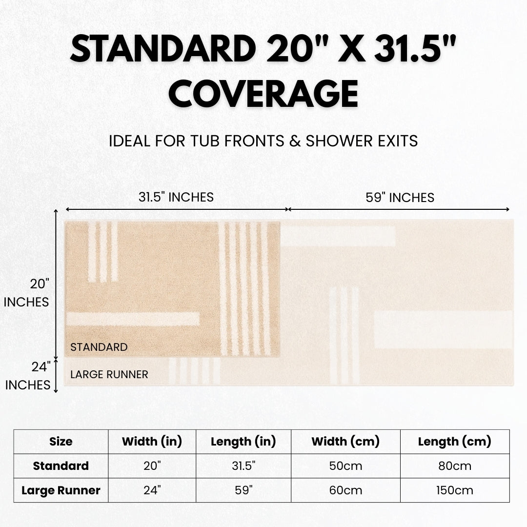 Linea Collection - Bath Mat Standard - Natural 20” x 31.5”