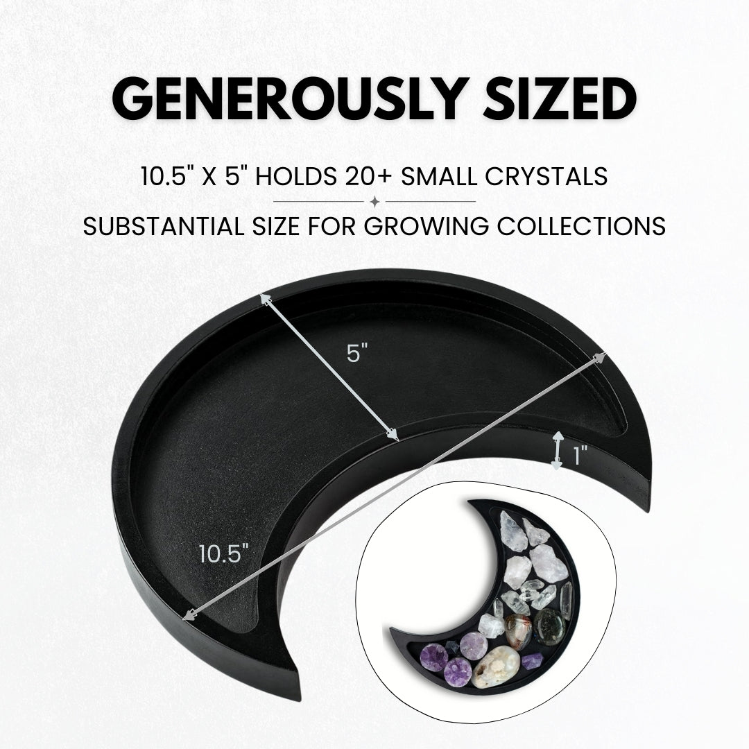 Moon Tray Crystal Holder - Black