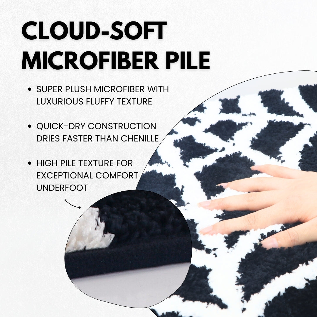 WITTIZA Spider Web Bath Mat Halloween Rug Gothic Spider Rug