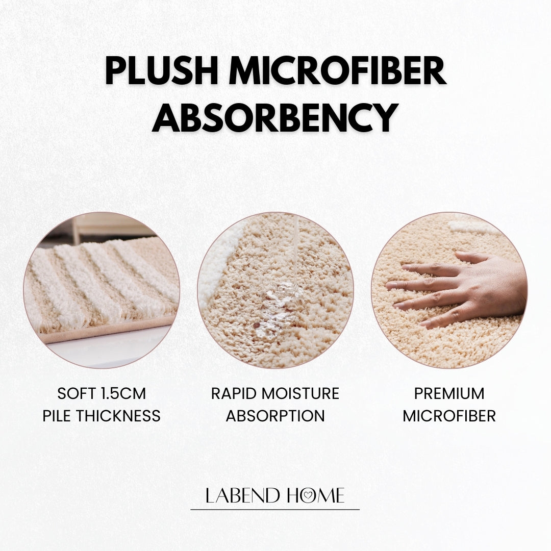 Linea Collection - Bath Mat Standard - Natural 20” x 31.5”