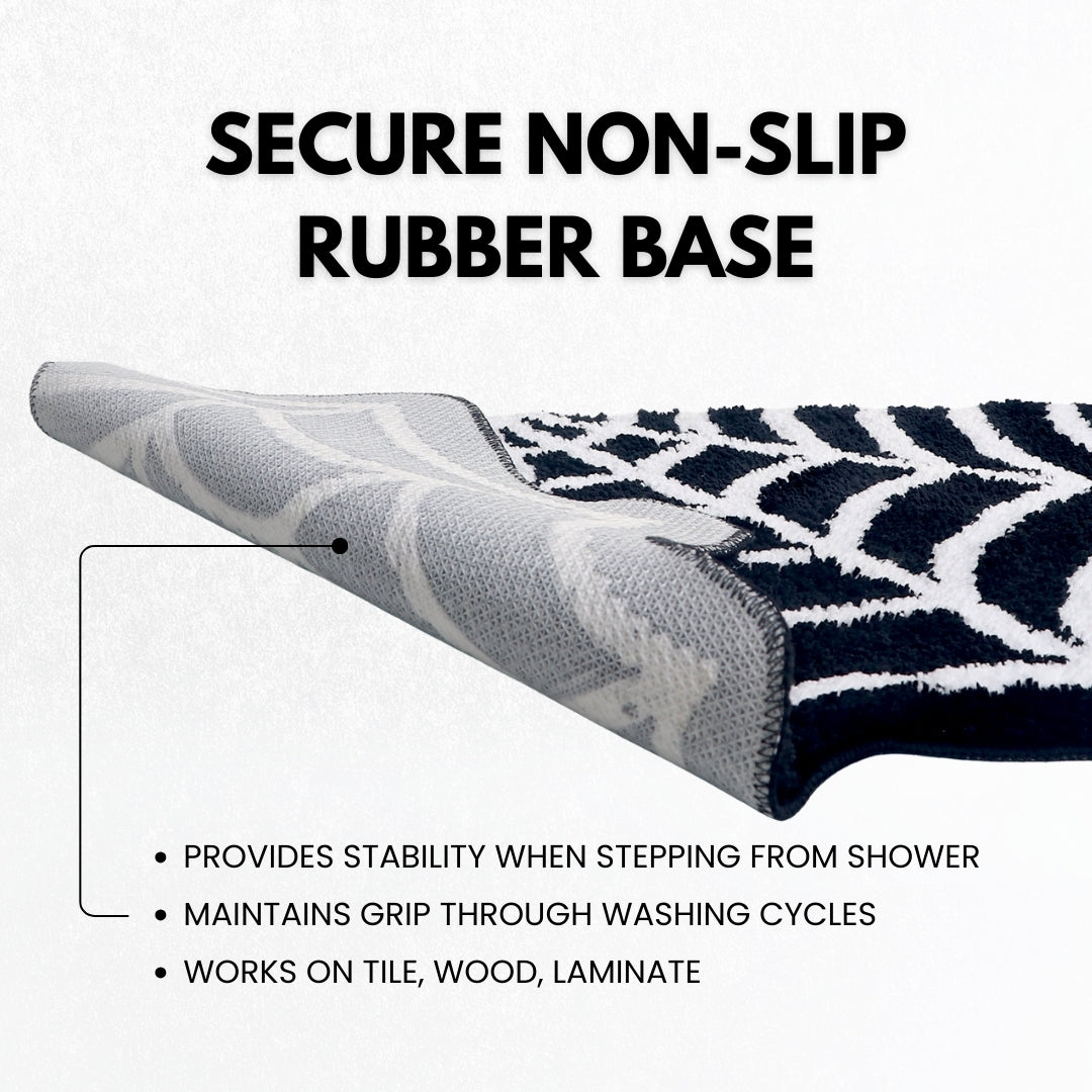 WITTIZA Spider Web Bath Mat Halloween Rug Gothic Spider Rug