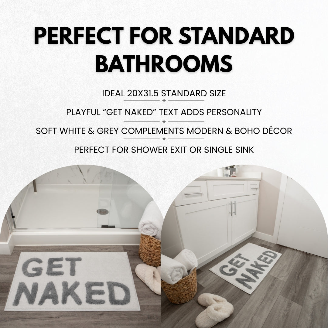 Get Naked Bath Mat - White