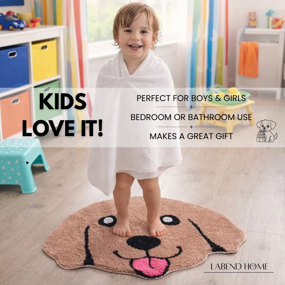 Puppy Bath Mat – Cute, Soft, Absorbent and Non-Slip