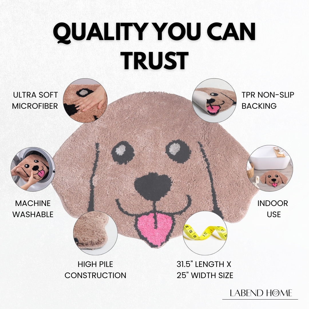 Puppy Bath Mat – Cute, Soft, Absorbent and Non-Slip