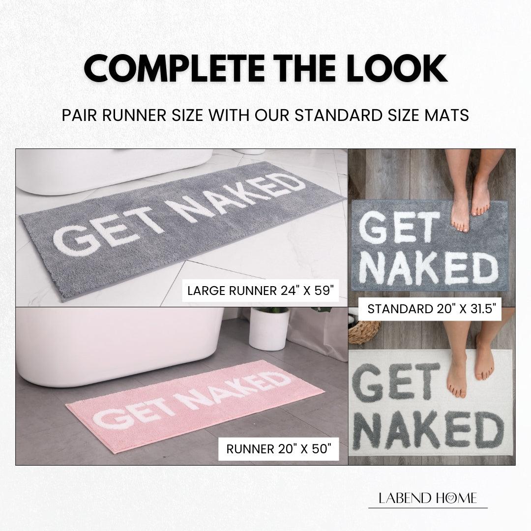 Get Naked Bath Mat - White