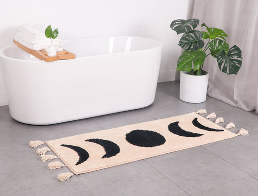 Moon Phase Boho Runner - Black Moons