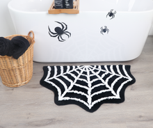 Load image into Gallery viewer, Spider Web Bath Mat Halloween Rug Gothic Spider Rug
