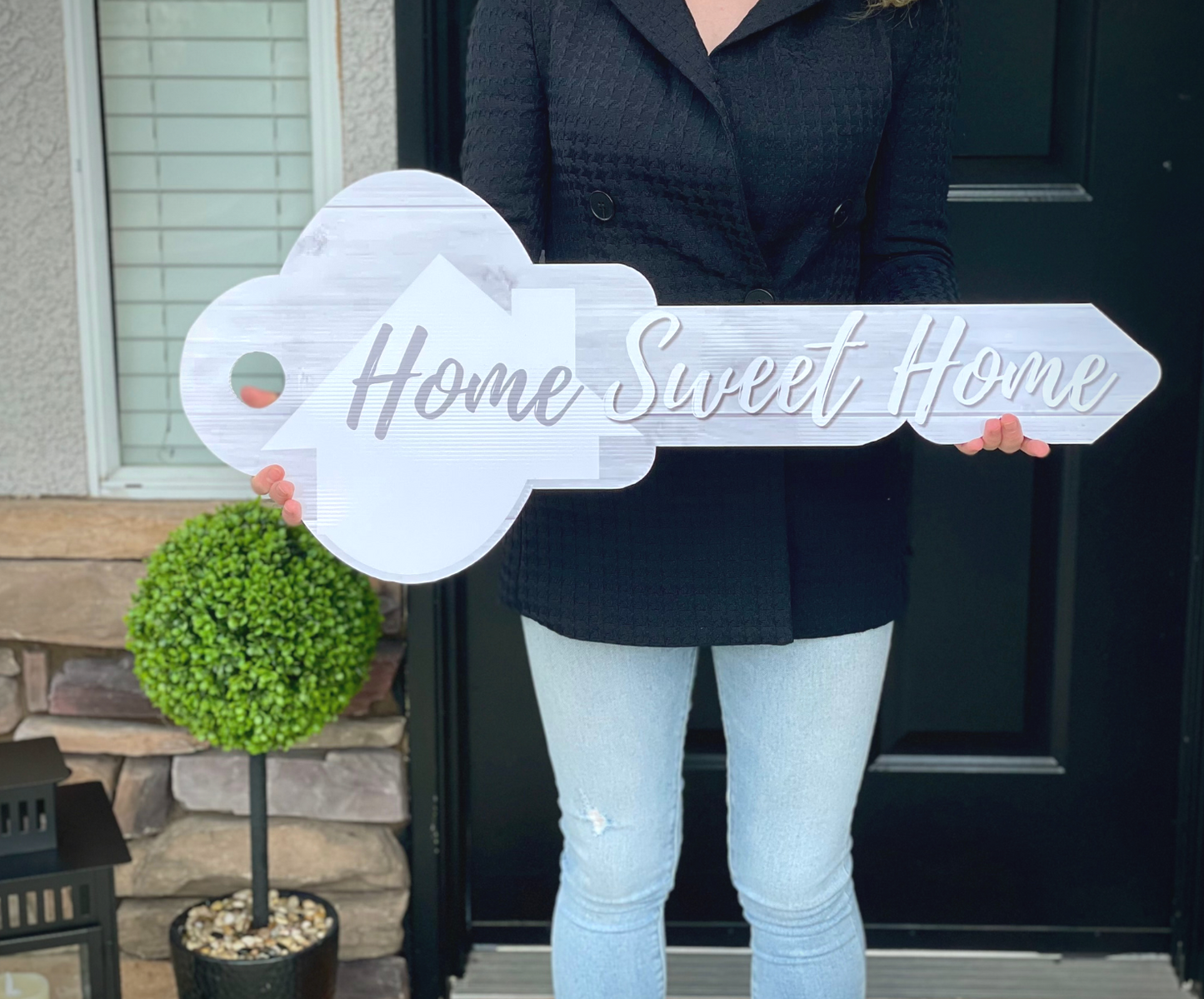 30" Sold Sign Key — Double-Sided Home Sweet Home — Real Estate Photo Prop