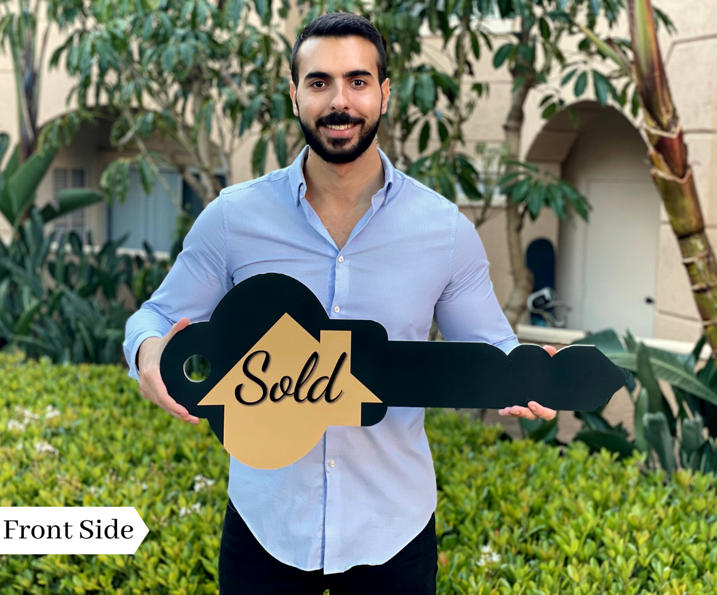 30" Sold Sign Key — Double-Sided Home Sweet Home — Real Estate Photo Prop