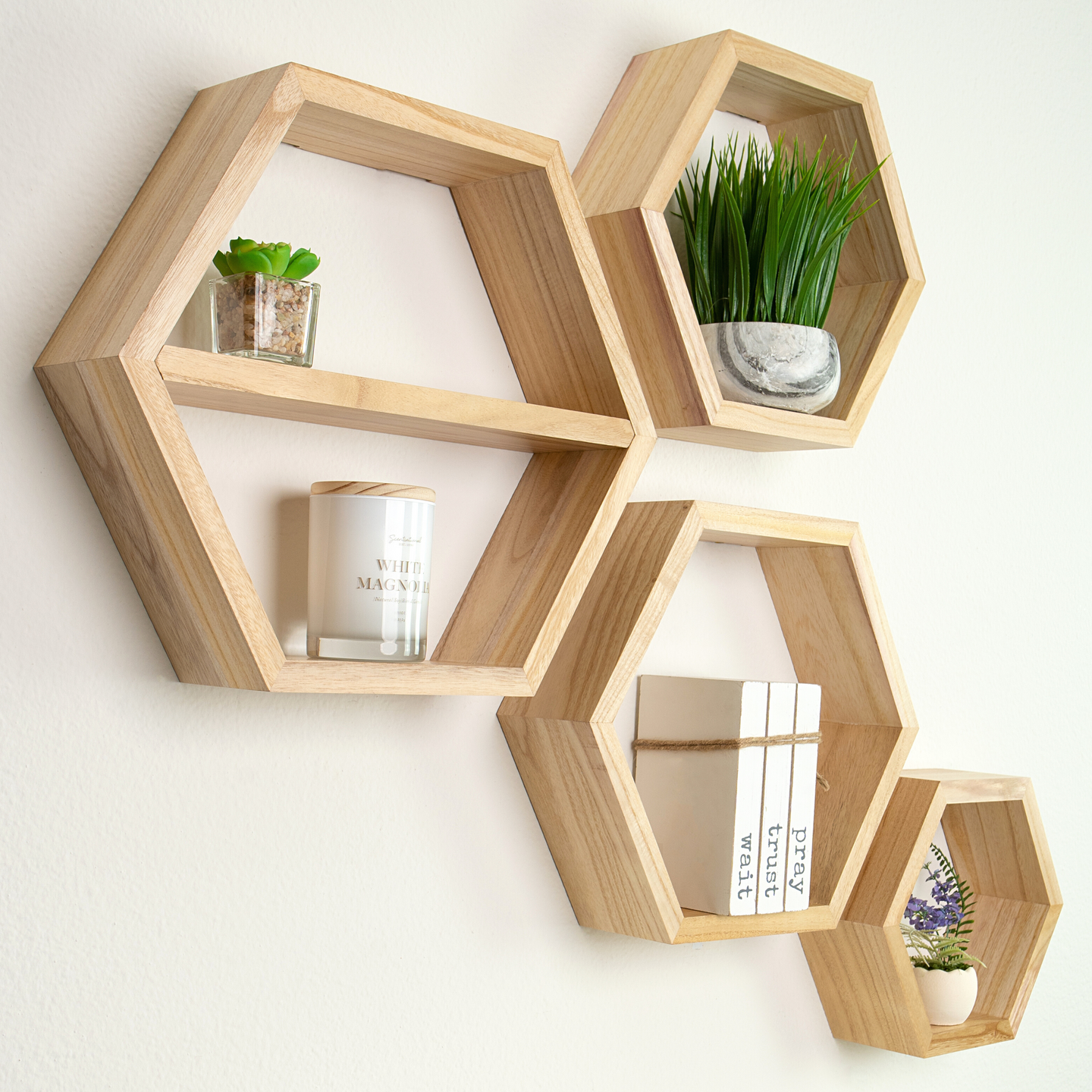 Hexagon wall deals shelves