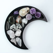 Load image into Gallery viewer, Black Moon Tray Crystal Holder
