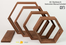 Load image into Gallery viewer, rustic hexagon shelves 
