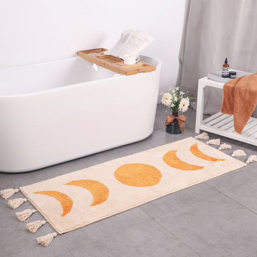 Boho bathroom mat runner