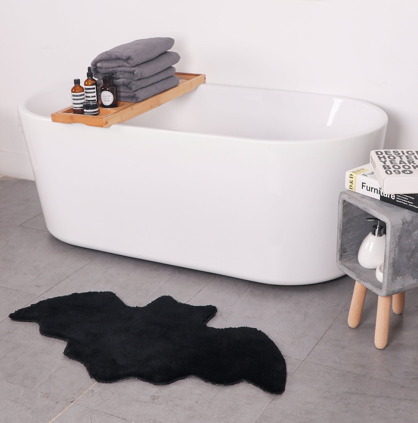 bat decor bathroom mat 