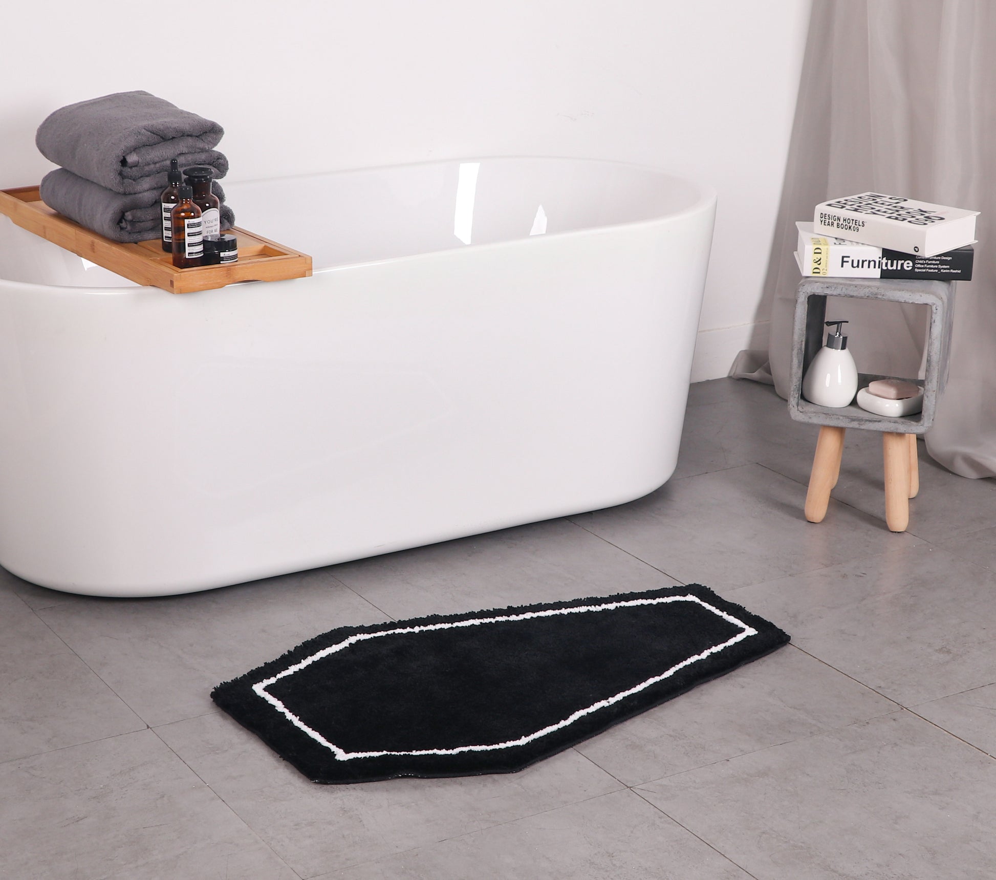halloween bathroom mat rug coffin