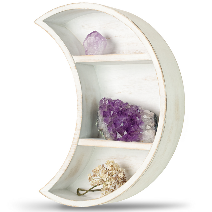 white crystal moon shelf