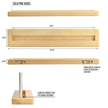 Load image into Gallery viewer, Record Shelves Set of 8 - Records Display Shelves (Natural)
