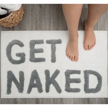 Load image into Gallery viewer, Get naked bath mat white
