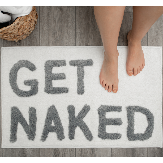 Get naked bath mat white