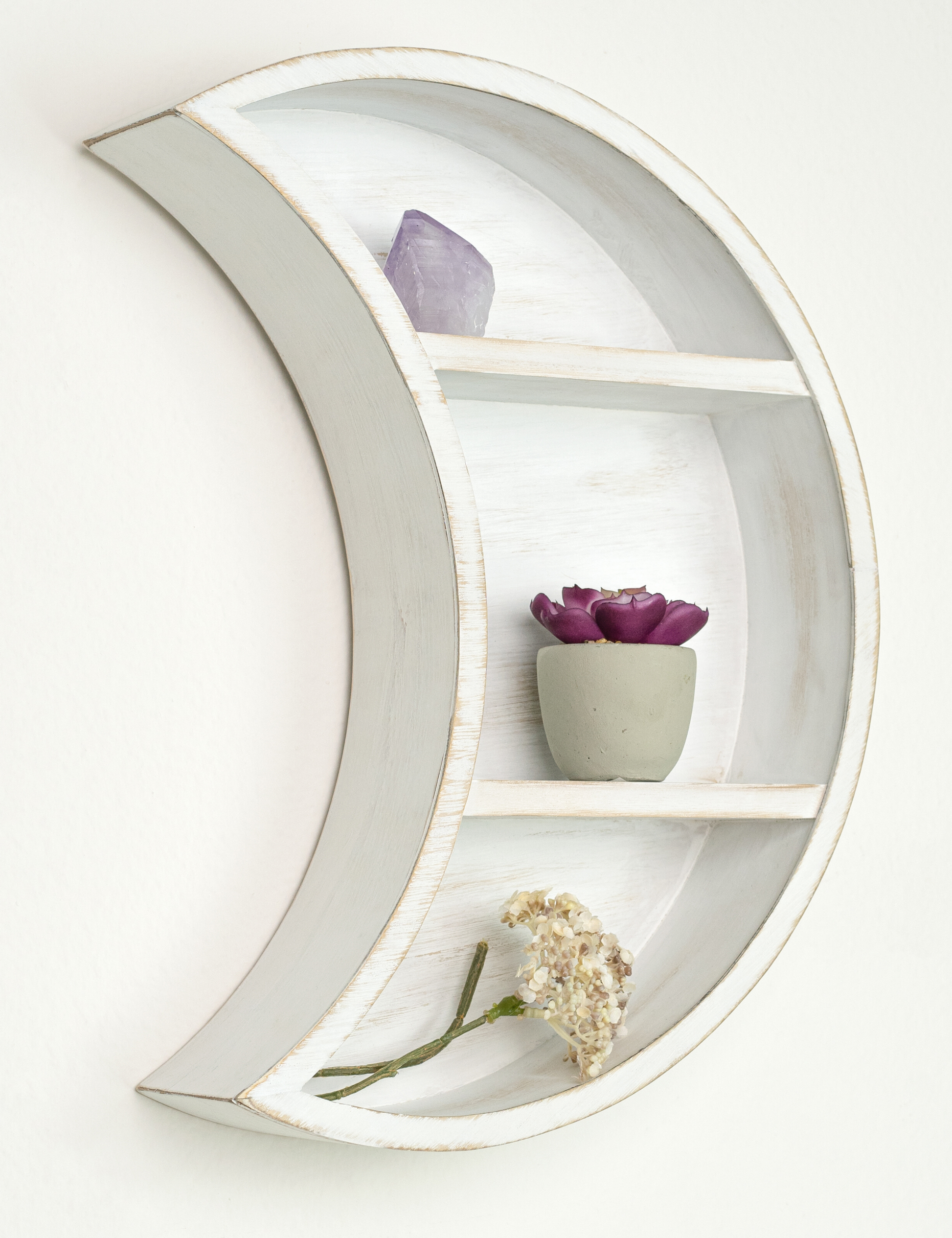 Nursery decor moon shelf