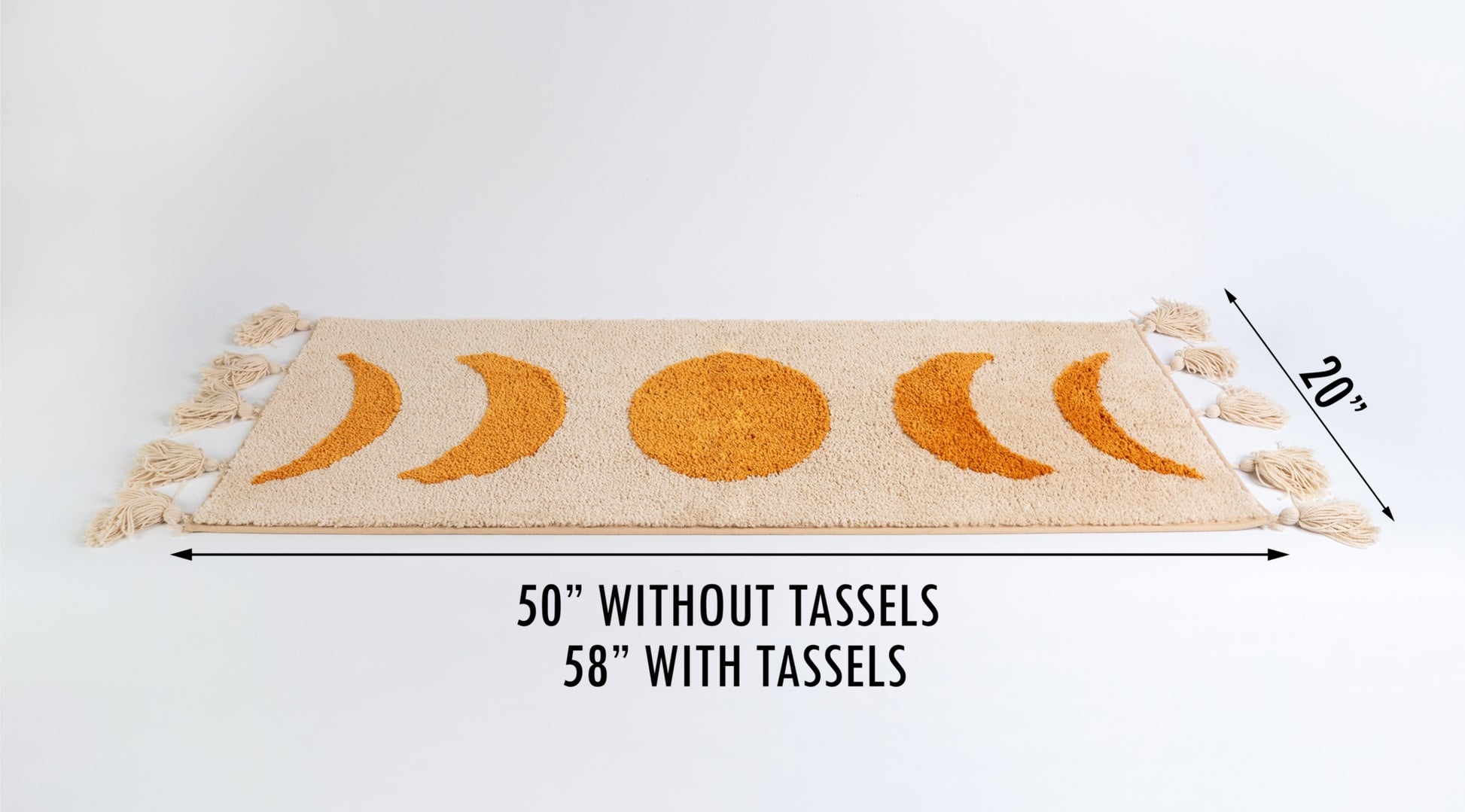 moon phases rug bath mat decor boho decor