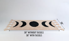 Load image into Gallery viewer, Moon Phase Boho Runner - Black Moons
