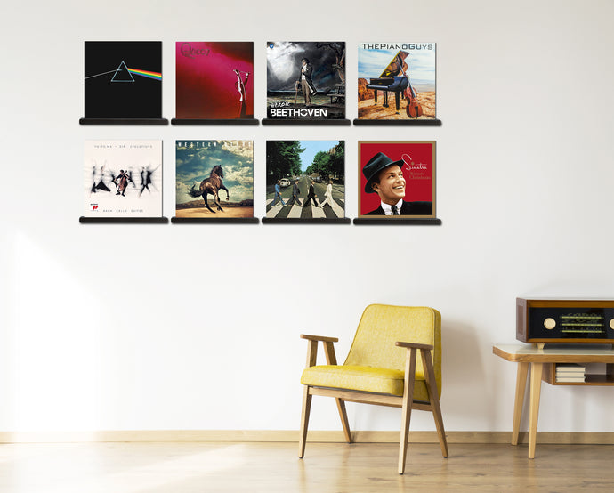 Records display shelves