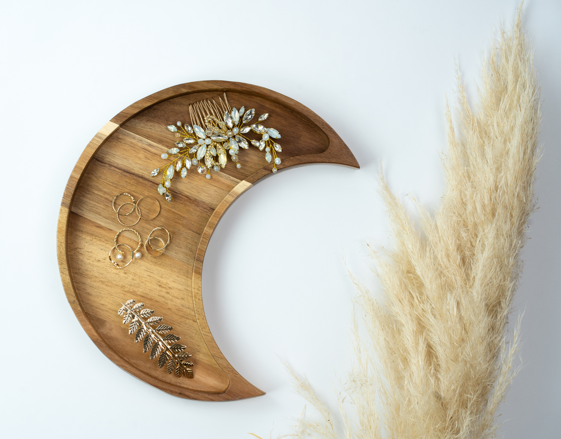 wooden moon tray