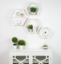 Load image into Gallery viewer, hexagon shelves rustic white
